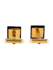 Christian Dior Gold Black Pearl Men's Cufflinks in Box