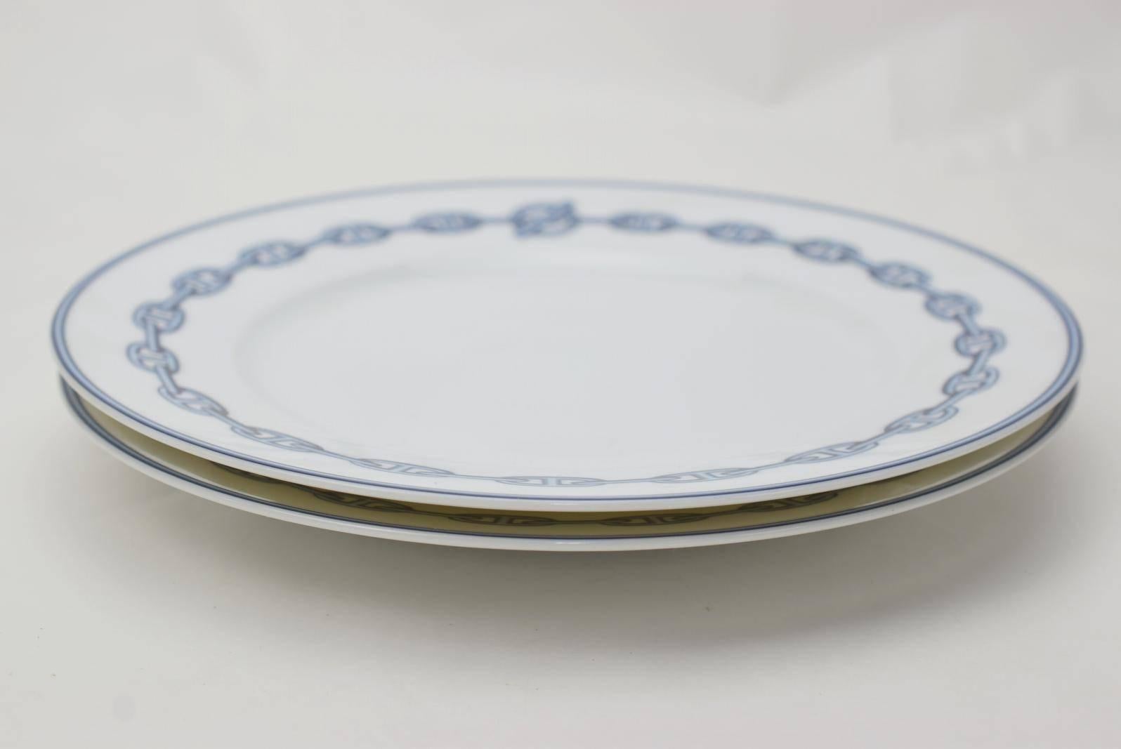 CURATOR'S NOTES

Porcelain
Made in France
Set includes two plates total
Size measures ~8.85"
Includes original Hermes box