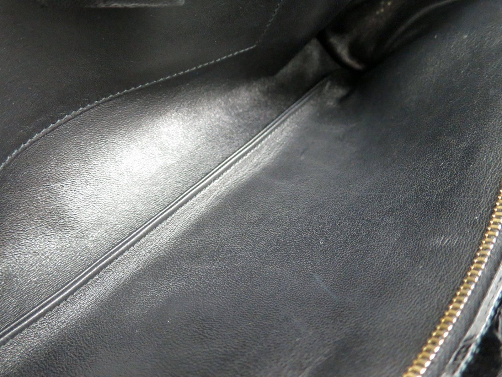 Gucci Black Snakeskin Leather Gold Chain 2 in 1 Evening Clutch Shoulder Flap Bag 3