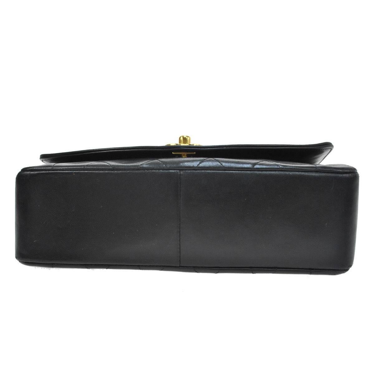 Chanel Black Lambskin Evening Flap Shoulder Bag 1