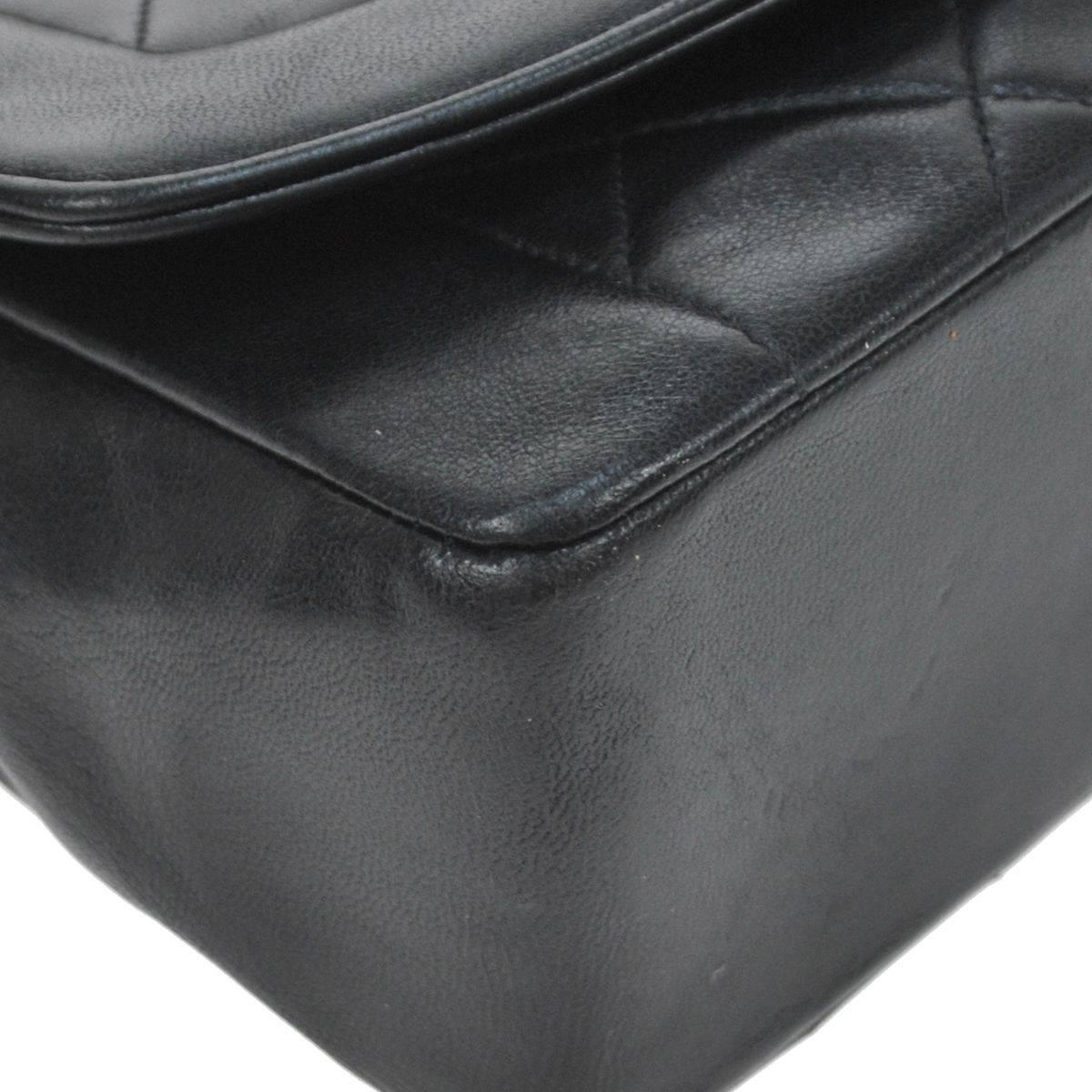 Chanel Black Lambskin Evening Flap Shoulder Bag 2