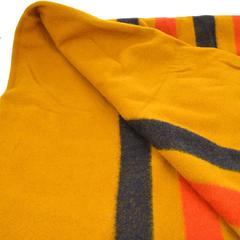Hermes Multi Wool Striped Men's Women's Travel Throw Blanket (Couverture de voyage en laine à rayures multiples)