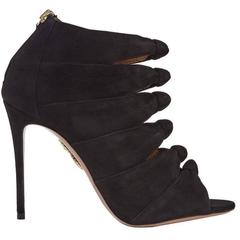 Aquazzura NEW & SOLD OUT Black Suede Ankle Boots Booties Shoes in Box