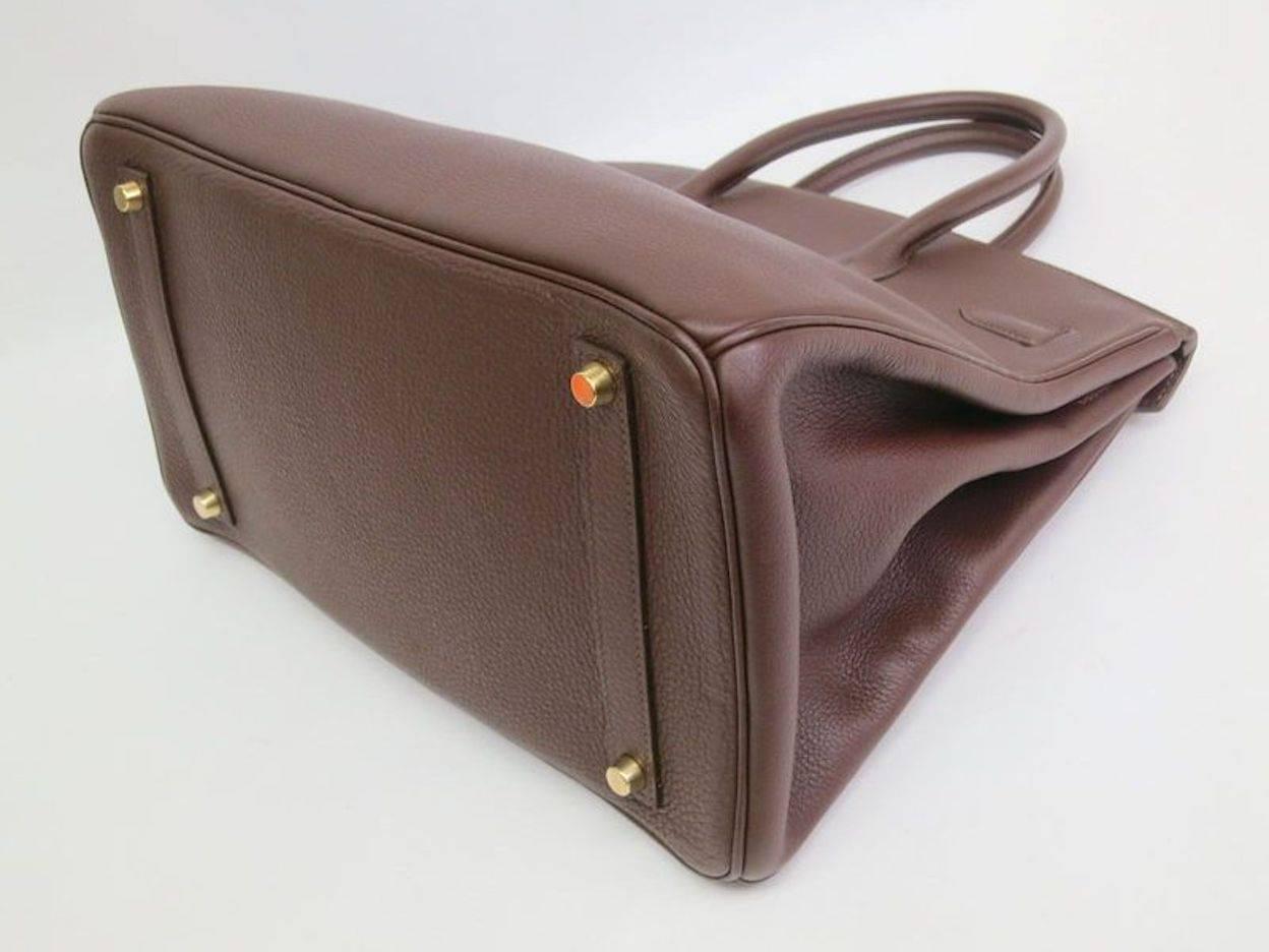 Women's Hermes Birkin 35 Top Handle Tote Bag With All Original Accessories