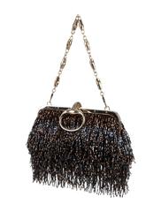 Tom Ford for Gucci Beaded 2 in 1 Bamboo Clutch Shoulder Evening Bag