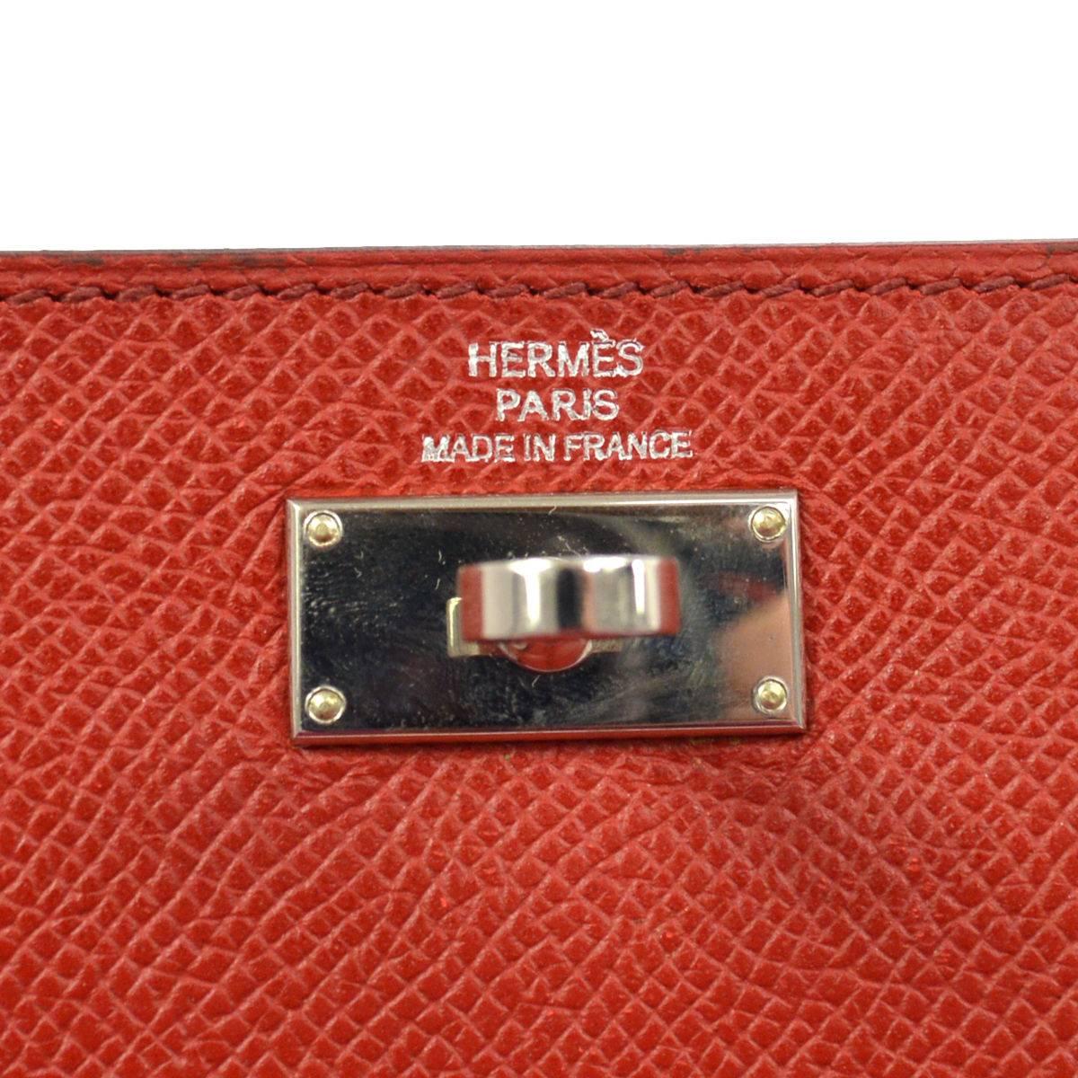 Hermes Leather Kelly Clutch Wallet In Good Condition In Chicago, IL