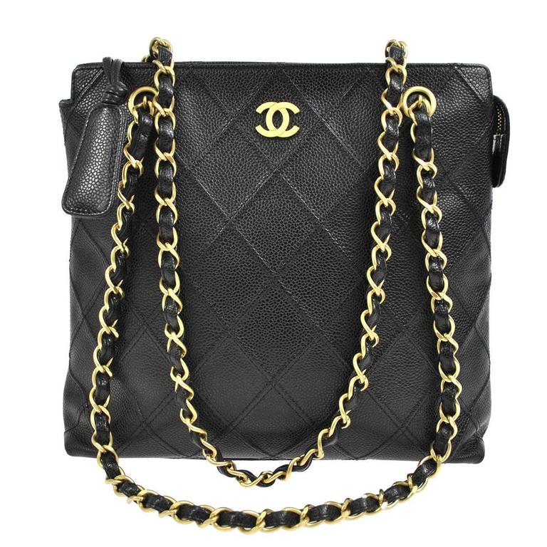Chanel Caviar Quilted Carryall Shopper Bag at 1stDibs