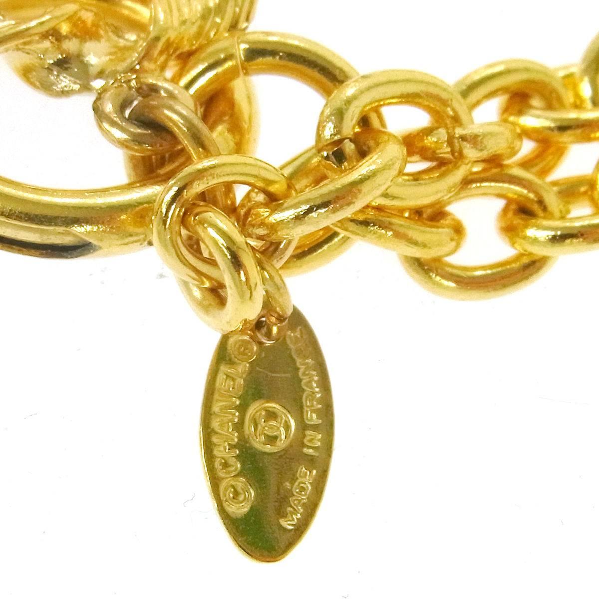 Women's Chanel Vintage Gold Flap Bag Charm Chain Necklace