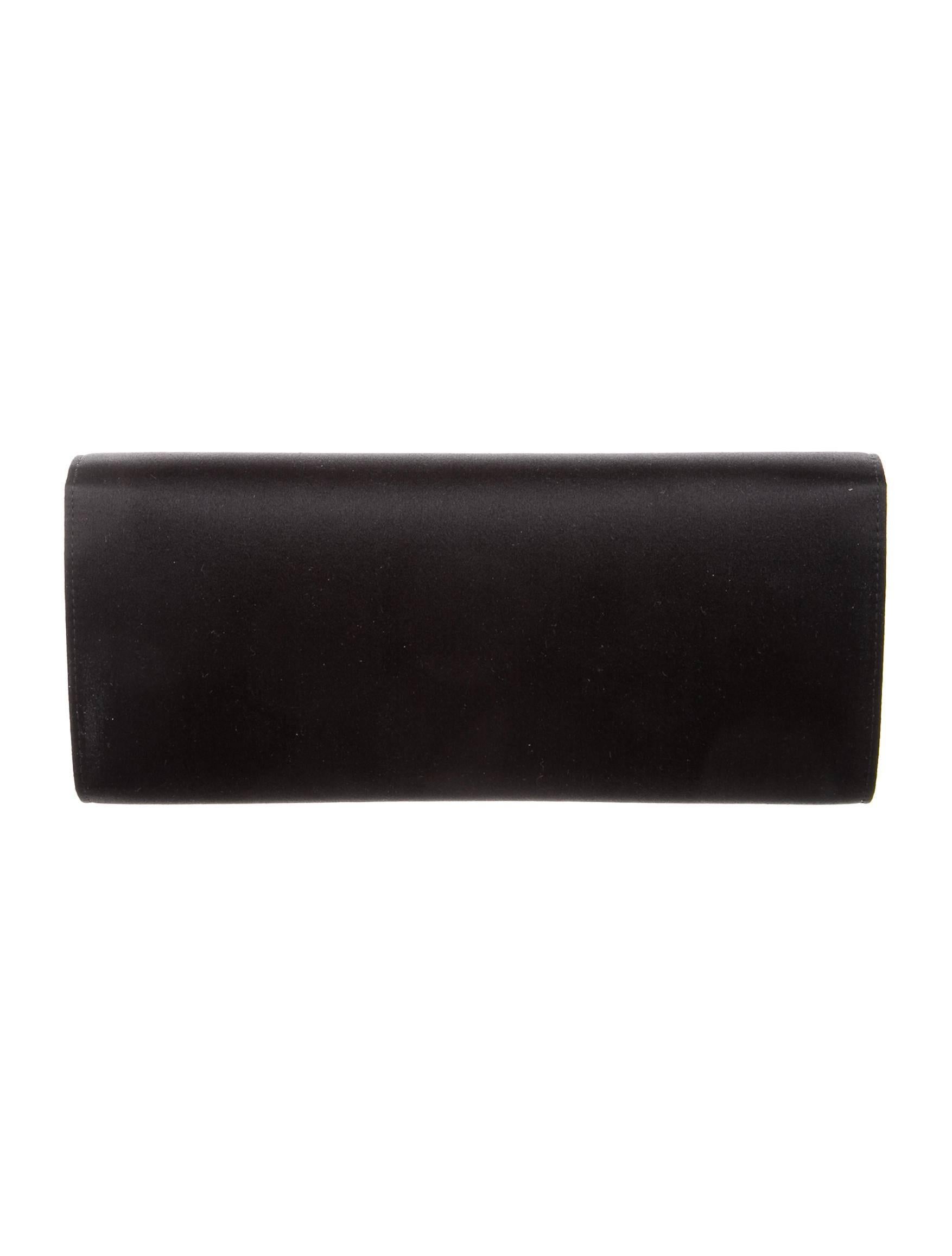 Women's Yves Saint Laurent NEW & UNUSED Black Gold Buckle Evening Clutch Flap Bag