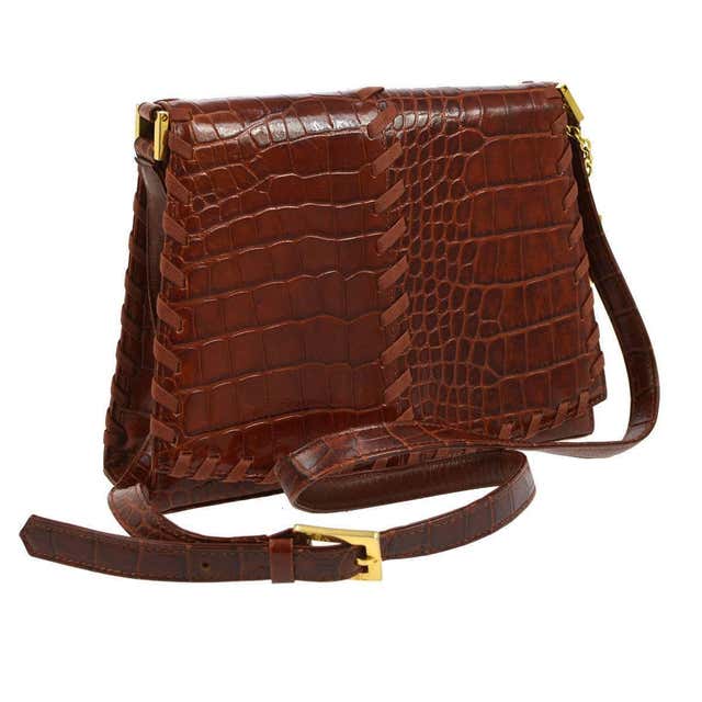 Yves Saint Laurent Vintage Rust Leather Evening Shoulder Flap Bag For ...