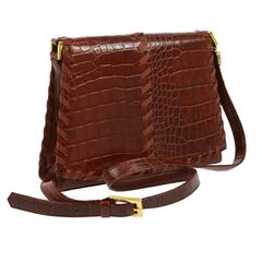 Yves Saint Laurent Vintage Rust Leather Evening Shoulder Flap Bag 6
