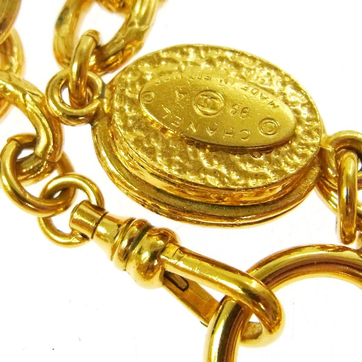Chanel Multi Gripoix Gold Charm Pendant Link Evening Drape Necklace in Box 2