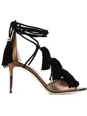 Jimmy Choo NEW & SOLD OUT Bronze Leather Suede Fringe Sandals Heels in Box