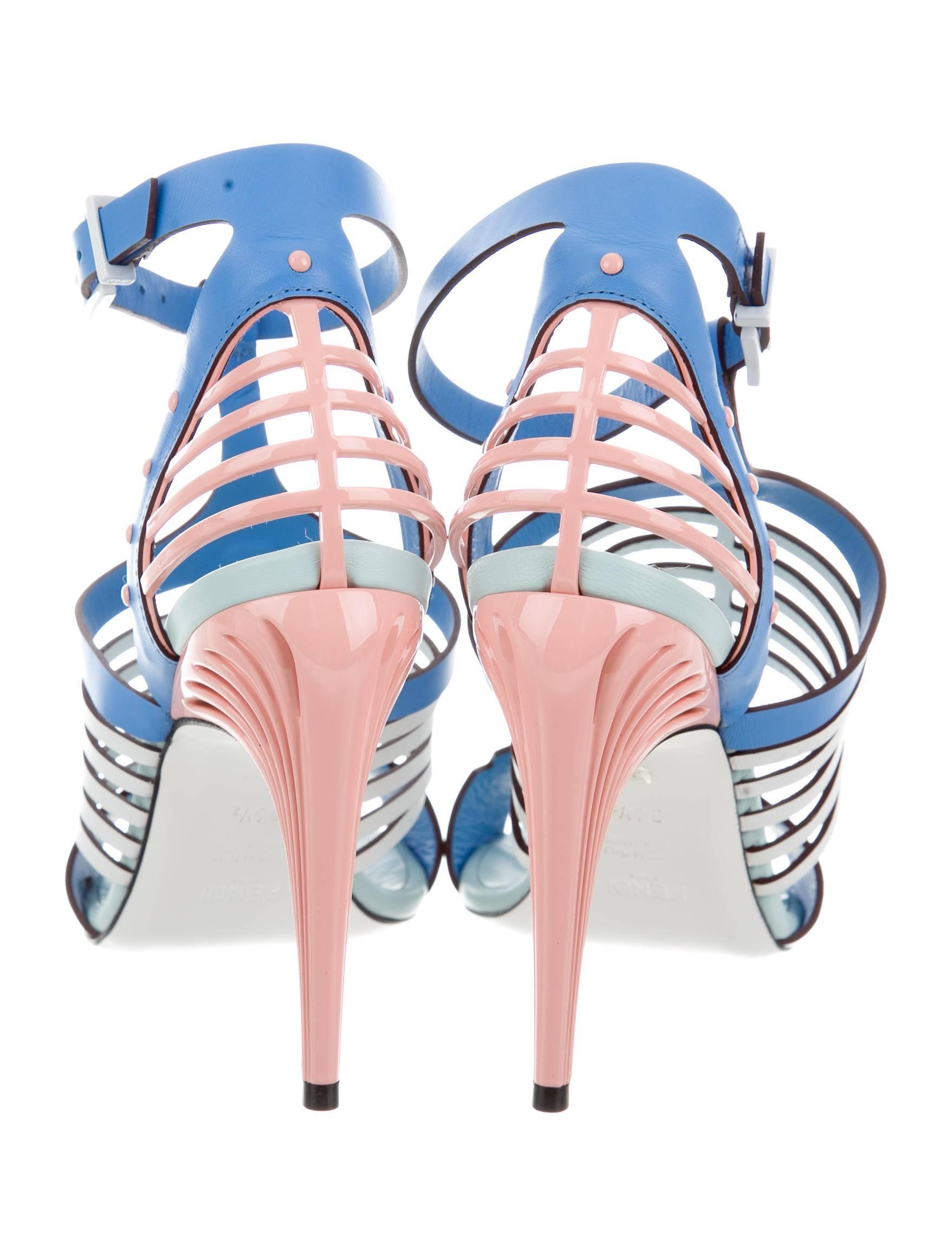 pink and blue heels