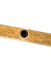 Dolce & Gabbana NEW Men's Gold Tone Textured Black Bead Tie Clip in Box