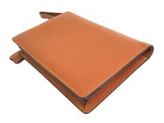Gucci Vintage Cognac Leather Envelope Wristlet Evening Flap Clutch Bag