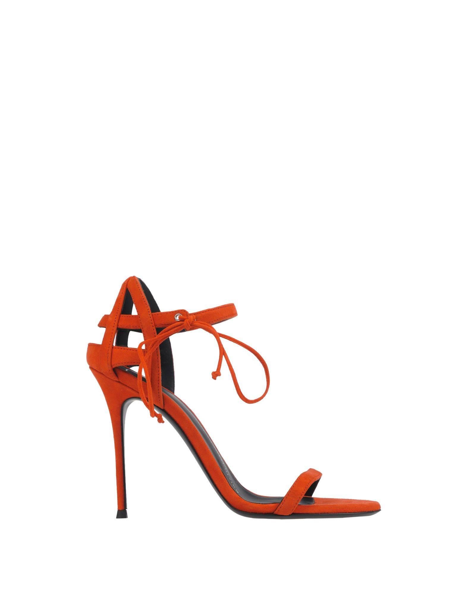 Red Giuseppe Zanotti New Suede Cage Cut Out Sandals Heels in Box 
