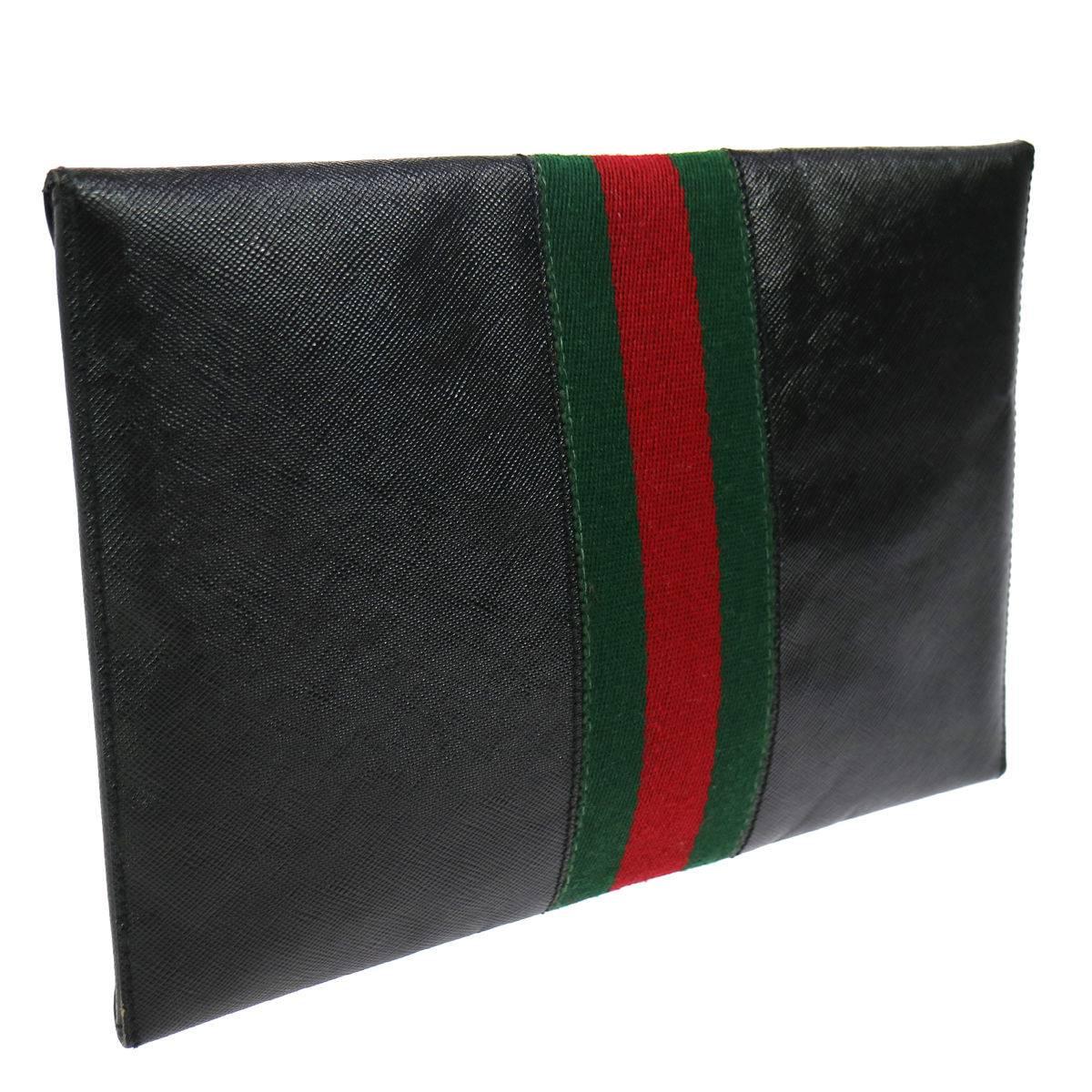 CURATOR'S NOTES

LOWEST PRICE REDUCTION!  Gucci Black Leather Web Men's Women's Tech Travel Attache Envelope Evening Clutch Bag With Keys 

Leather canvas
Fabric
Suede interior lining
Gold tone hardware
Push lock closure
Made in Italy
Measures