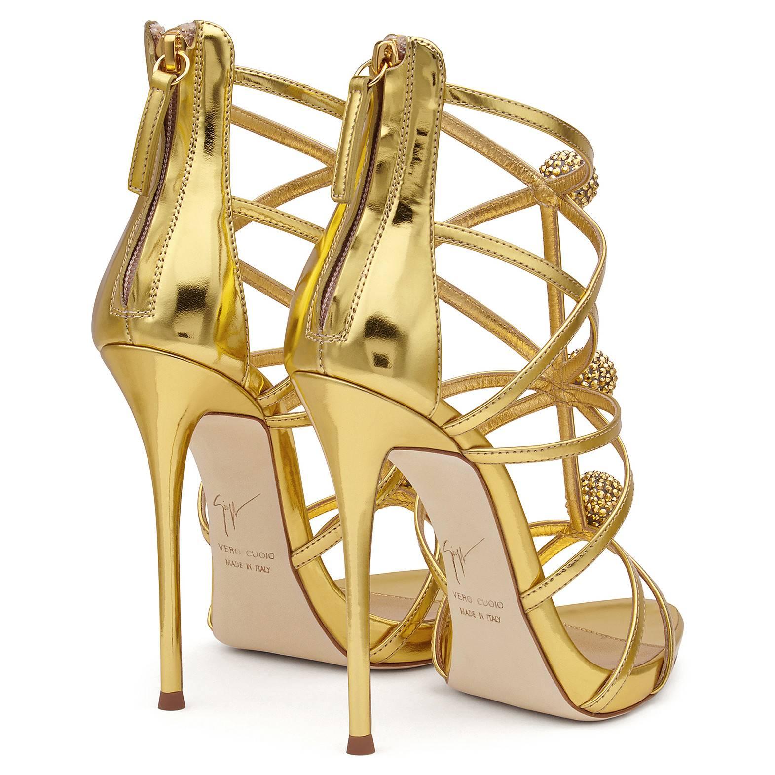 giuseppe heels gold