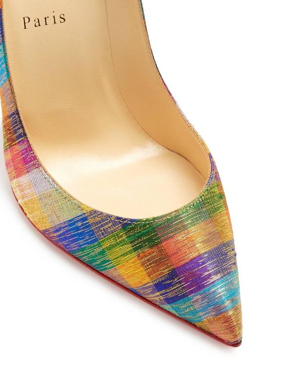 christian louboutin rainbow glitter heels