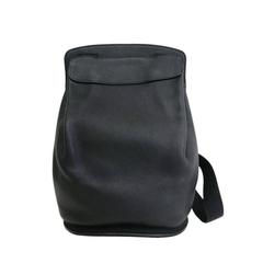 Hermes Vintage Black Leather Men's Women's Travel Carryall Shoulder Backpack