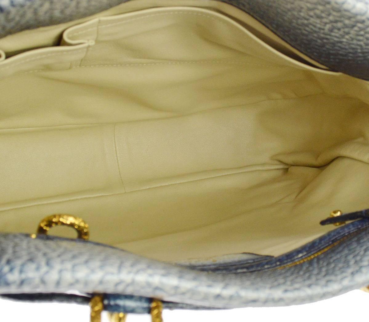 Louis Vuitton Limited Edition Blue Top Handle Satchel Tote Shoulder Bag in Box 2