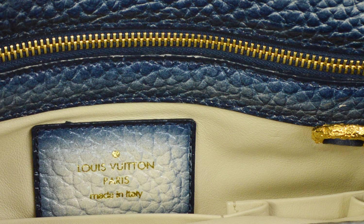 Louis Vuitton Limited Edition Blue Top Handle Satchel Tote Shoulder Bag in Box 3