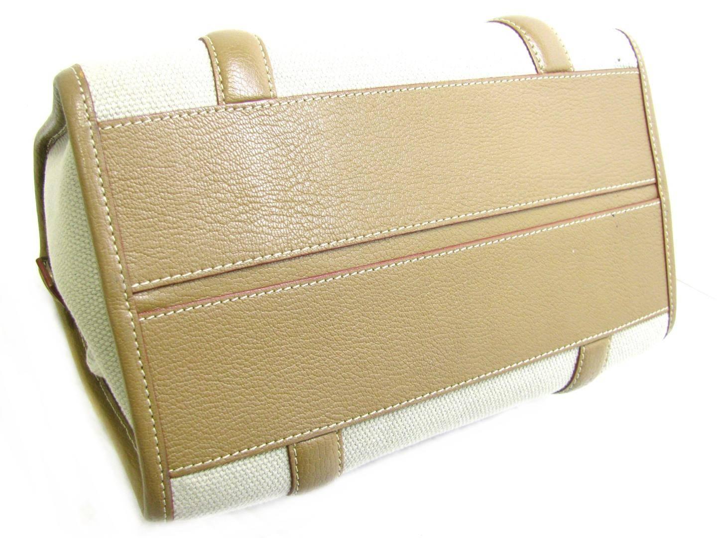 Louis Vuitton Canvas Leather Cognac Speedy 30 Carryall Top Handle Satchel Bag 1
