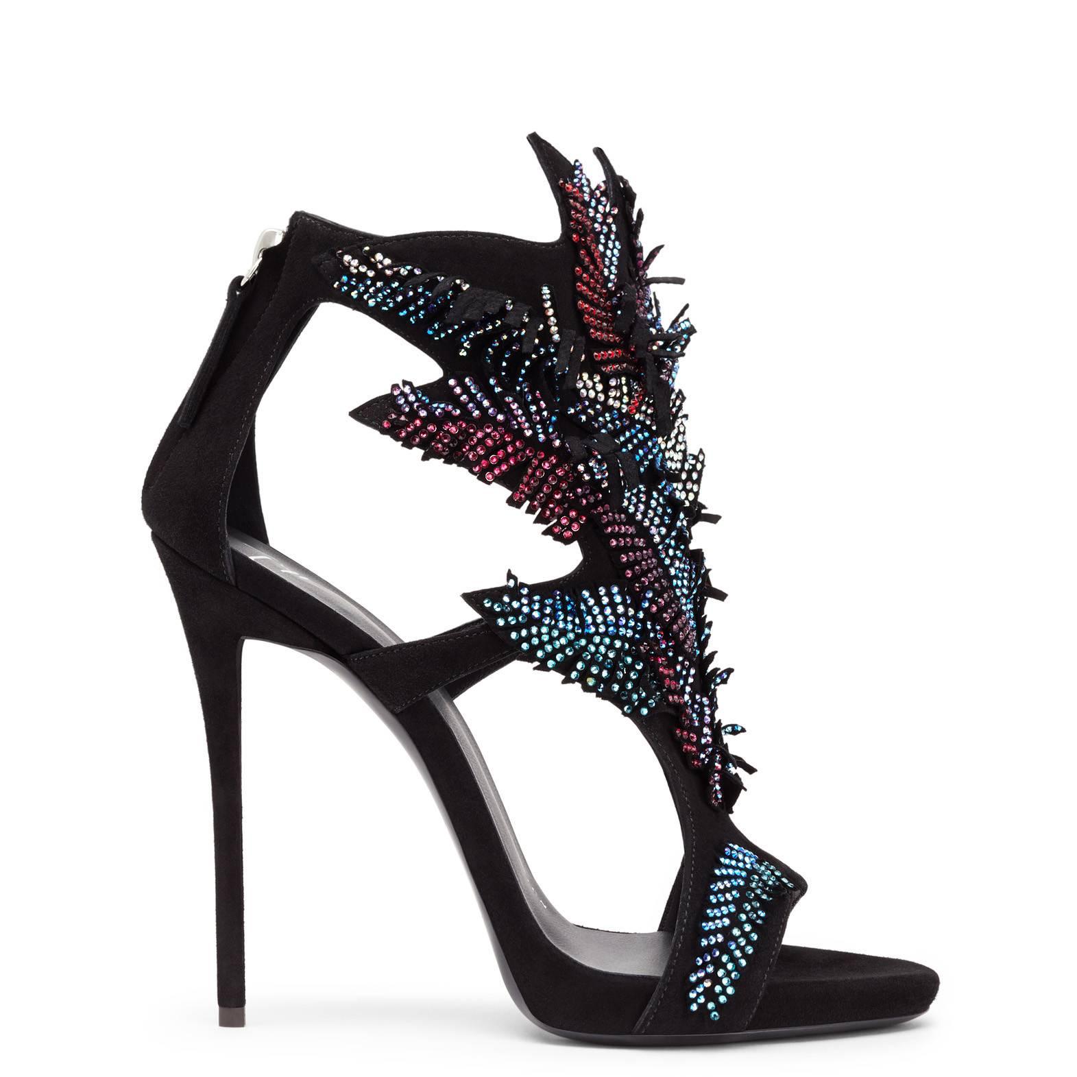 giuseppe zanotti feather heels