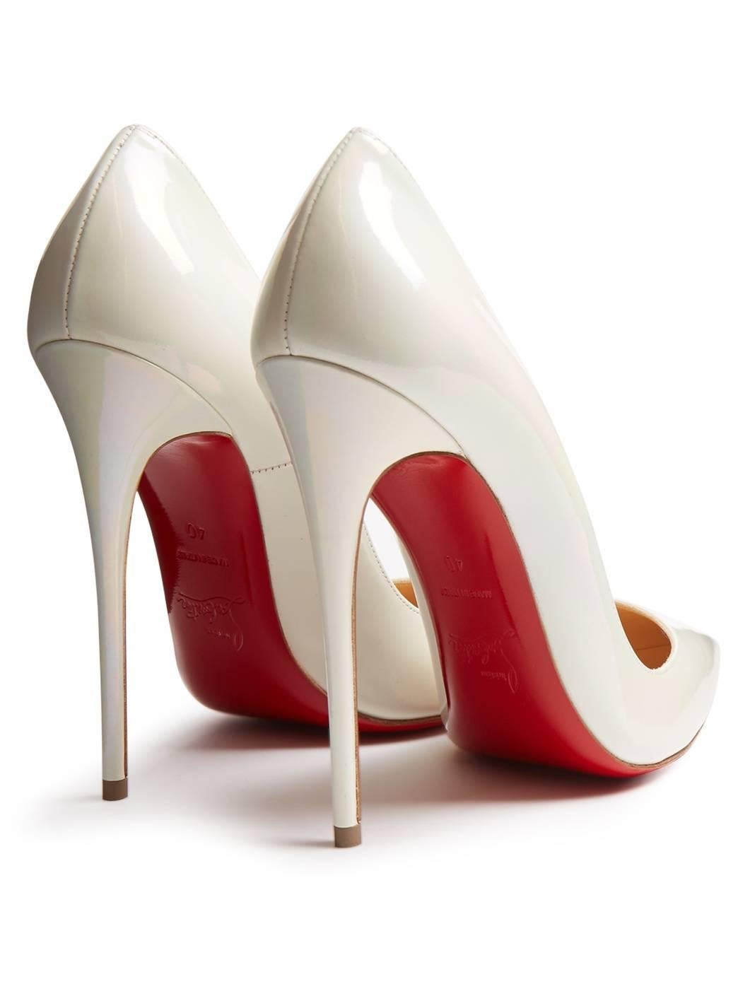 Christian Louboutin New Sold Out White Iridescent So Kate Heels Pumps in Box 1