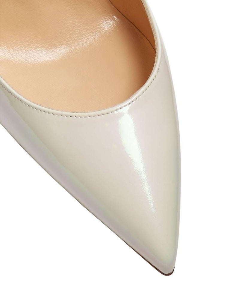 Christian Louboutin New Sold Out White Iridescent So Kate Heels Pumps ...