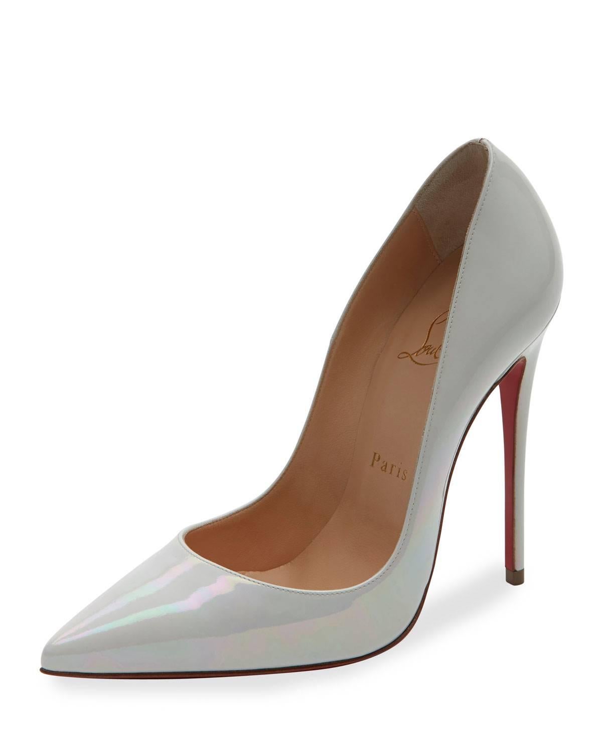 CURATOR'S NOTES

ONLY PAIR IN THIS SIZE!  Christian Louboutin New Pearlescent So Kate Evening High Heels Pumps in Box  

Size IT 36.5
Patent leather
Slip on 
Made in Italy
Heel height 5" (120mm)
Includes original Christian Louboutin dust bag