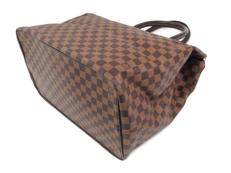 Louis Vuitton Brown Men&#39;s Women&#39;s Large Carryall Travel Top Handle Tote Bag For Sale at 1stdibs