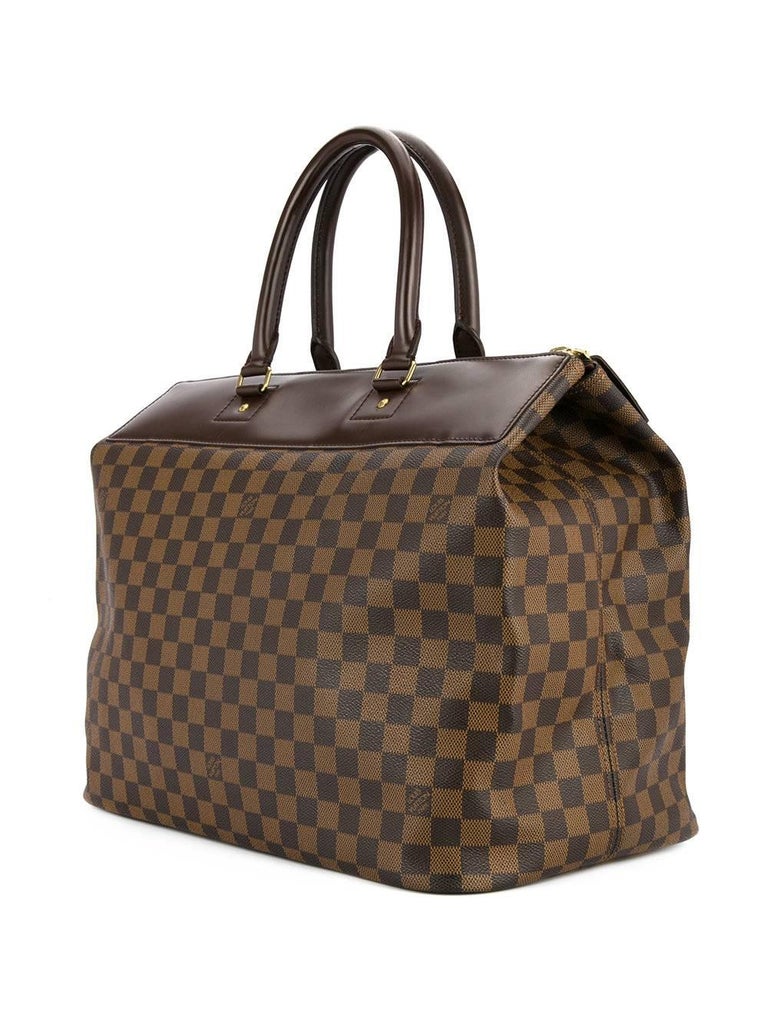Louis Vuitton Brown Men&#39;s Women&#39;s Large Carryall Travel Top Handle Tote Bag For Sale at 1stdibs