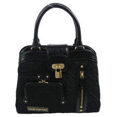 Louis Vuitton Limited Edition Black Top Handle Satchel Evening Bag