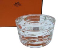 Hermes Crystal Votive 2 in 1 Table Desk Decorative Home Candle Holder in Box