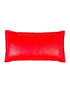 Fendi Red Leather Logo Home Decorative Couch Chair Throw Pillow