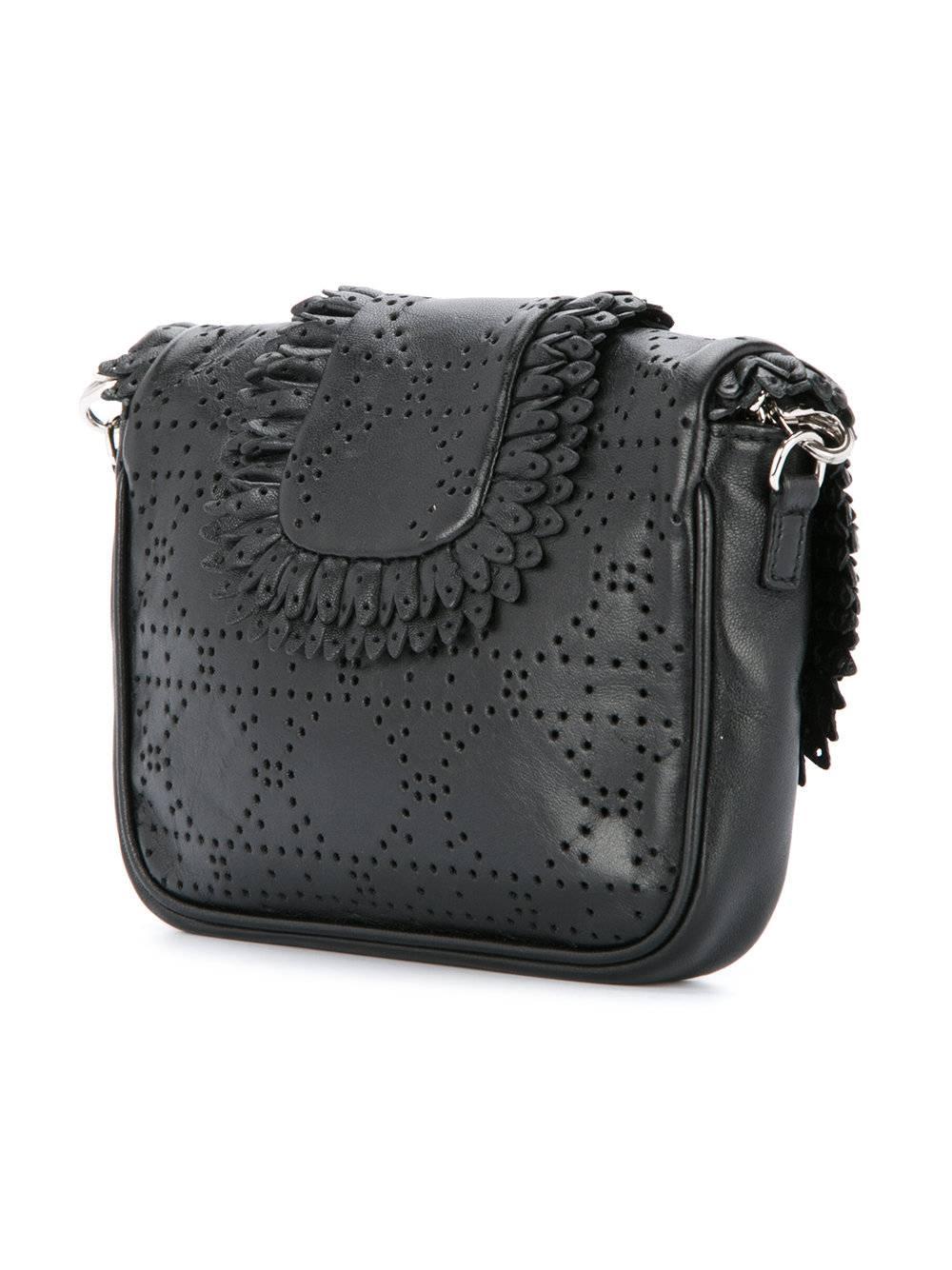 Christian Dior Black Leather Silver Chain Evening Crossbody Shoulder Flap Bag 1