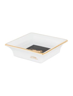 Cartier New Panther Black White Gold Porcelain Desk Table Jewelry Tray in Box