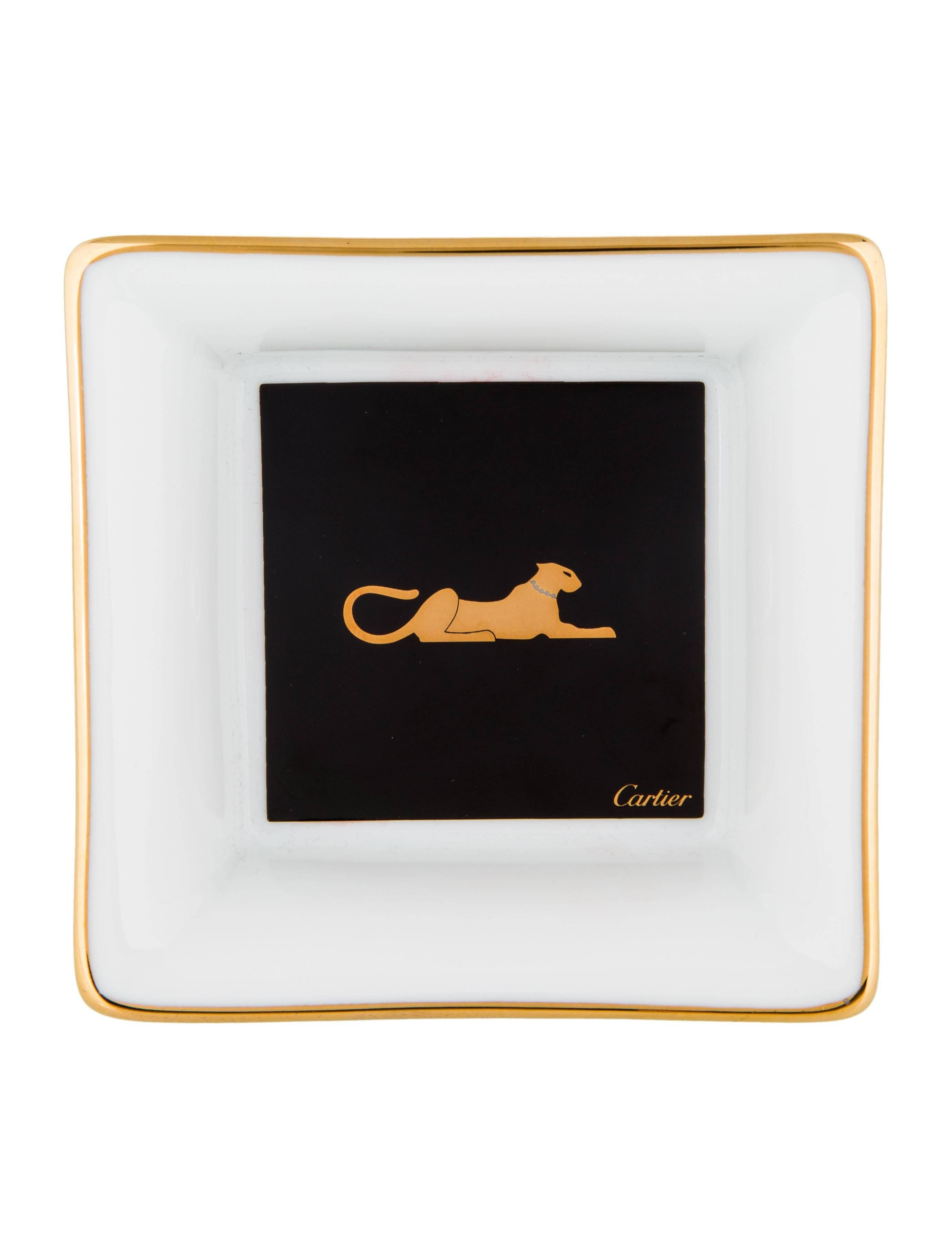 cartier panther trinket tray