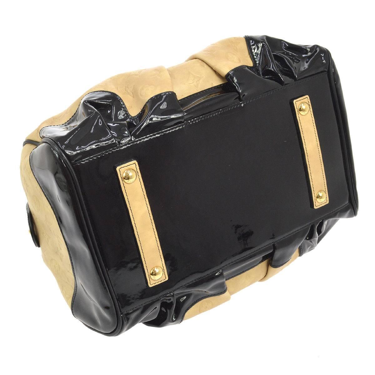 Louis Vuitton Limited Edition Nude Black Mono Top Handle Satchel Shoulder Bag 2