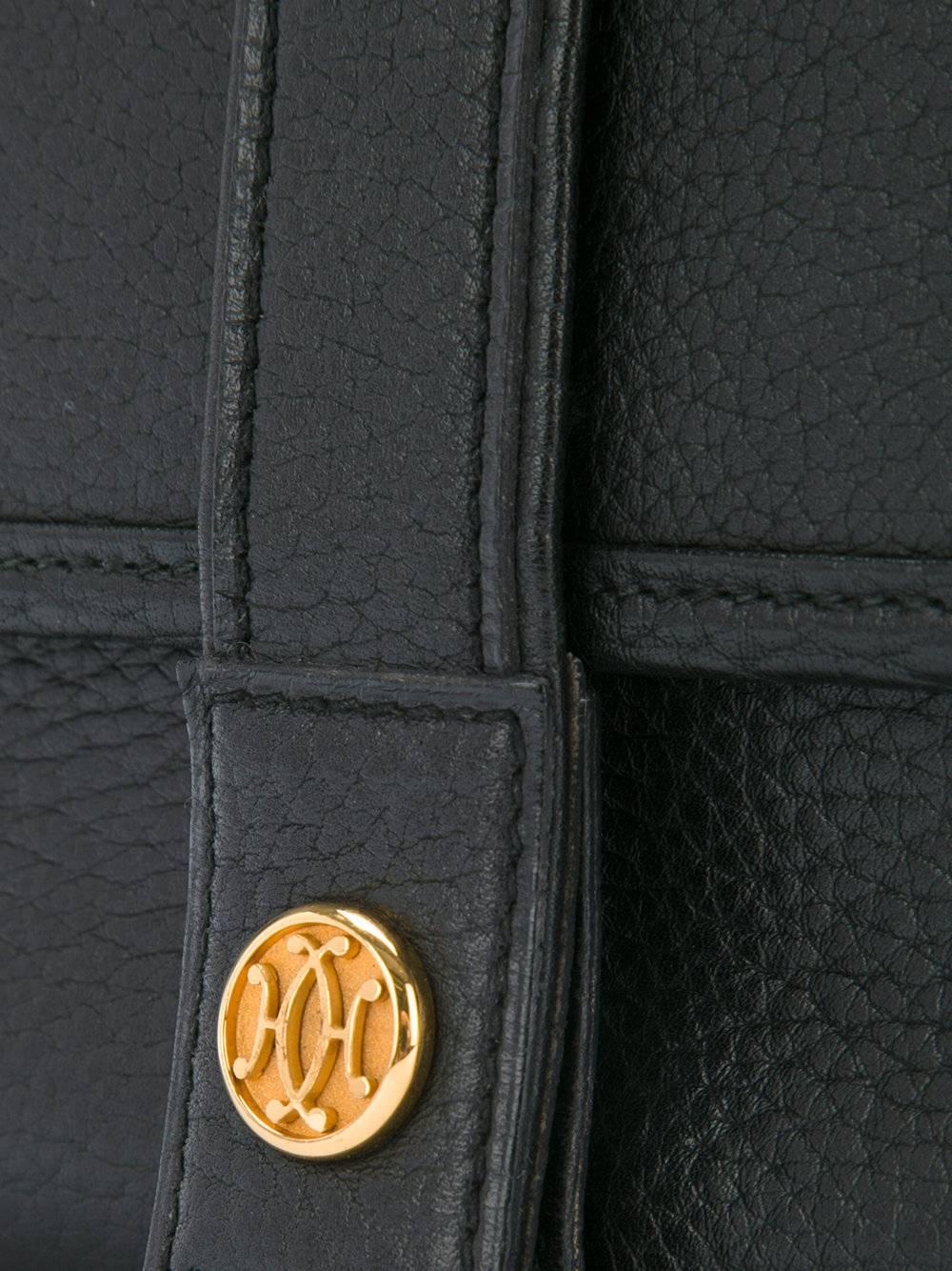 Hermes Black Leather Gold Hardware Saddle Carryall Flap Shoulder Bag In Excellent Condition In Chicago, IL