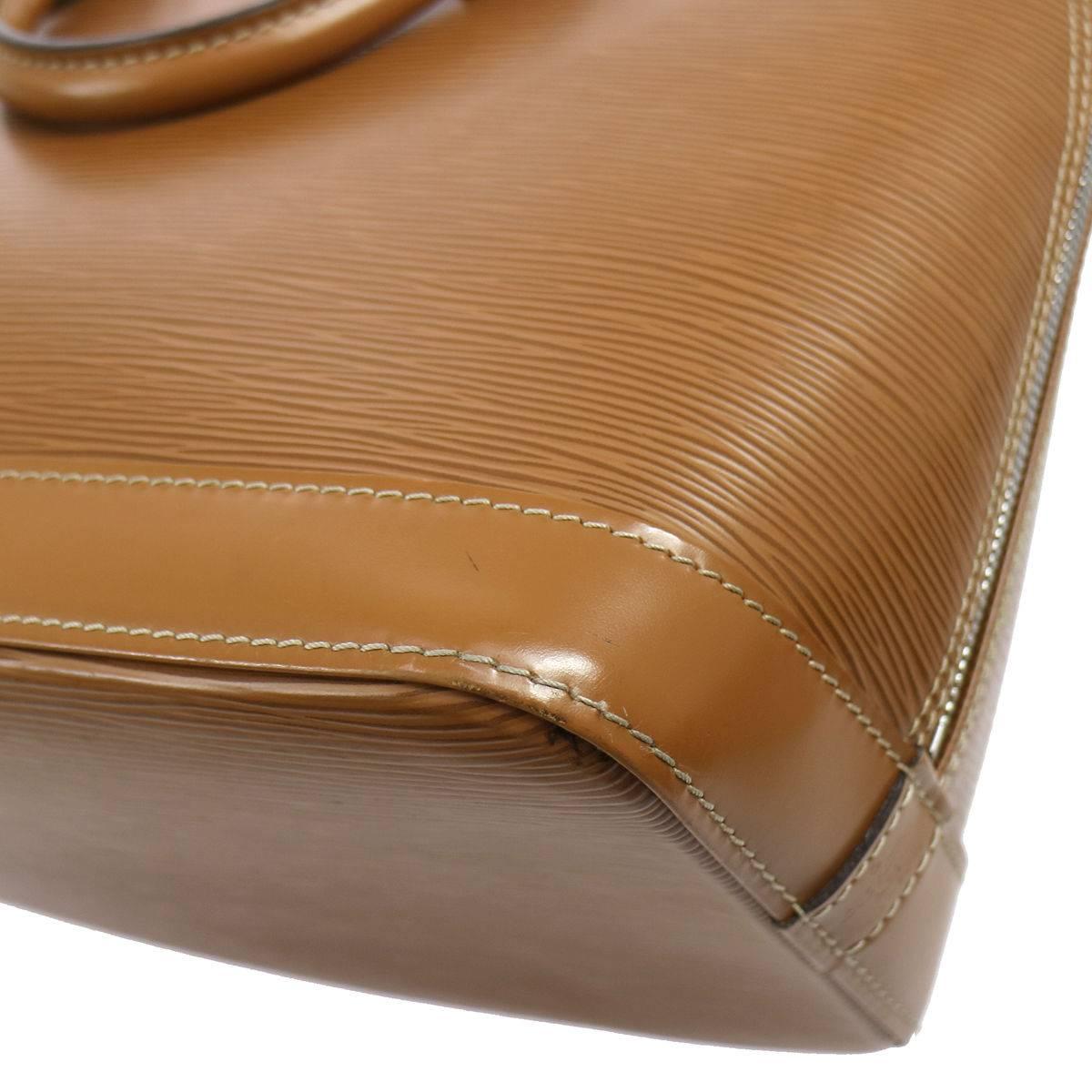 Women's Louis Vuitton Cognac Leather Evening Top Handle Satchel Bag