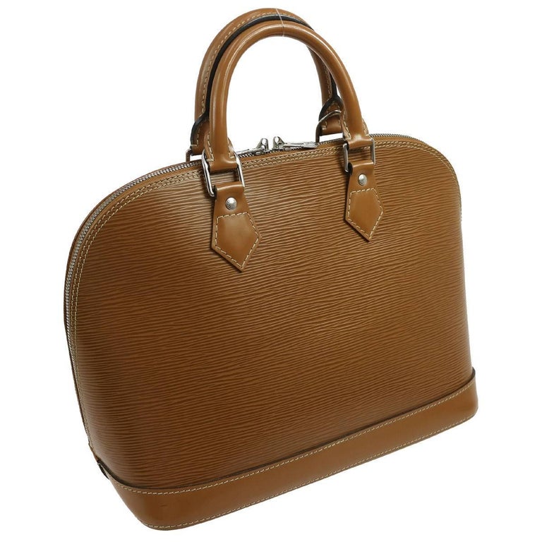 Louis Vuitton Cognac Leather Evening Top Handle Satchel Bag For Sale at ...