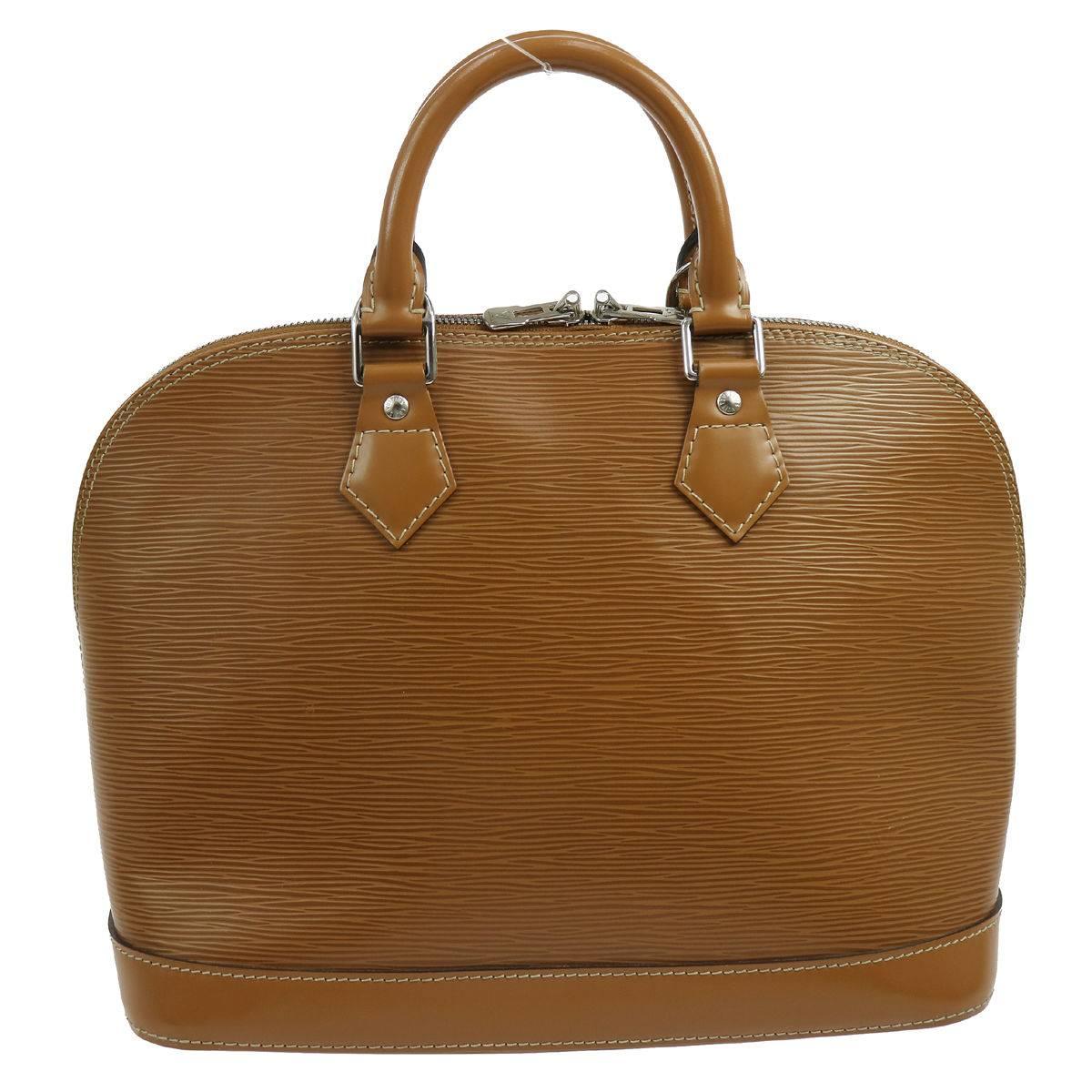 Louis Vuitton Cognac Leather Evening Top Handle Satchel Bag