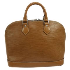 Louis Vuitton Caramel Cognac Leather Evening Top Handle Satchel Bag 4