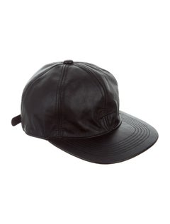 Supreme Black Leather Men's Women's Baseball Cap Hat