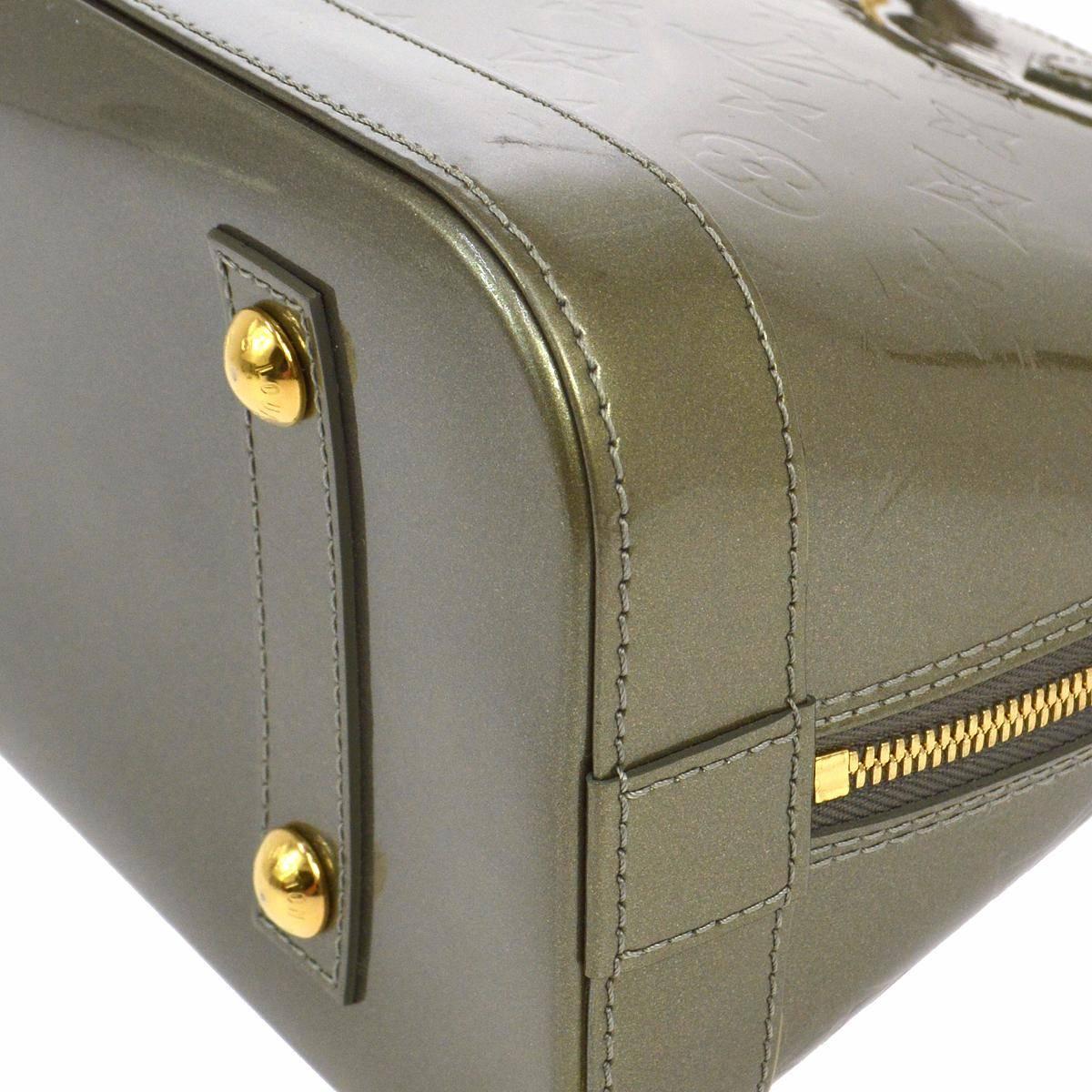 Women's Louis Vuitton Monogram Patent Leather Top Handle Satchel Bag with Lock & Keys