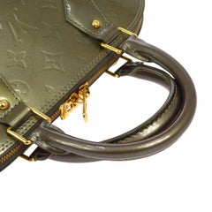 Louis Vuitton Monogram Patent Leather Top Handle Satchel Bag with Lock & Keys