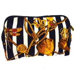 Christian Dior Black Gold "DIOR" Charm Travel Storage Jewelry Vanity Case Bag